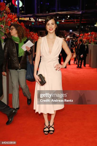 Actress Aylin Tezel wearing Boss arrives for the closing ceremony of the 67th Berlinale International Film Festival Berlin at Berlinale Palace on...