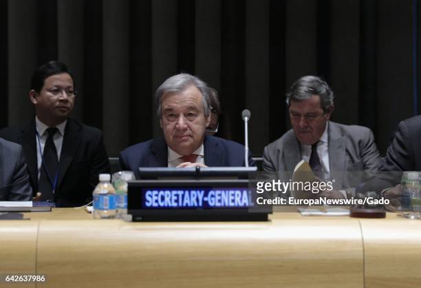 Secretary-General Antonio Guterres at meeting during which Thailand handed over the Chairmanship of the Group of 77 and China for 2017 to Ecuador at...