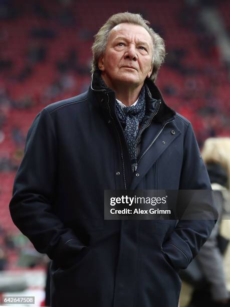 President Harald Strutz of Mainz looks on prior to the Bundesliga match between 1. FSV Mainz 05 and Werder Bremen at Opel Arena on February 18, 2017...