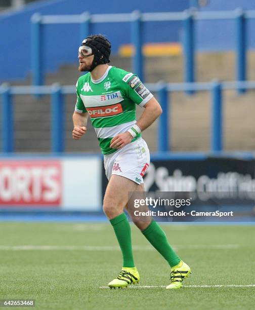 Benetton Treviso's Ian McKinley in action during todays match during the Guinness Pro12 Round 15 match between Cardiff Blues and Benetton Treviso at...