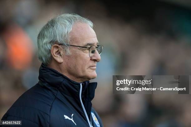 Leicester City manager Claudio Ranieri during the Emirates FA Cup Fifth Round match between Millwall v Leicester City at The Den on February 18, 2017...