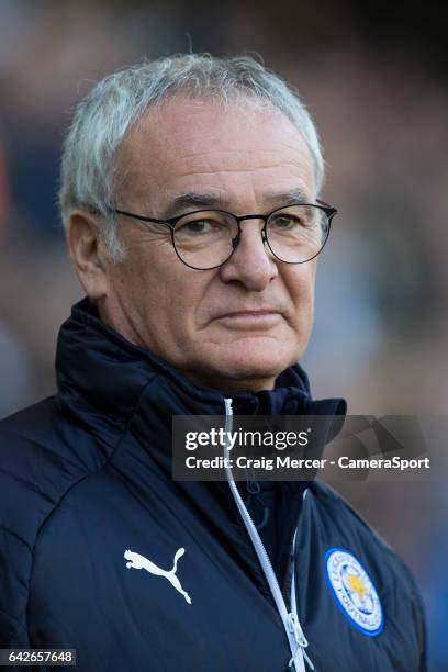 Leicester City manager Claudio Ranieri during the Emirates FA Cup Fifth Round match between Millwall v Leicester City at The Den on February 18, 2017...