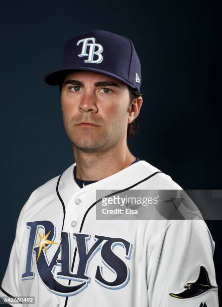 Nick Franklin of the Tampa Bay Rays poses for a portrait during the Tampa Bay Rays photo day on February 18, 2017 at Charlotte Sports Park in Port...