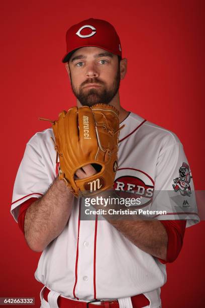 Pitcher Louis Coleman of the Cincinnati Reds poses for a portait during a MLB photo day at Goodyear Ballpark on February 18, 2017 in Goodyear,...