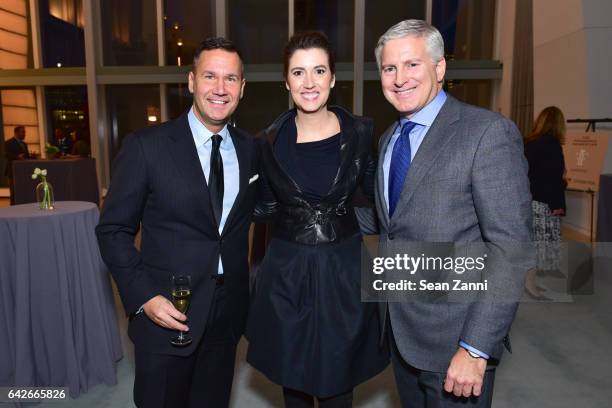 Nicholas Munafo, Elizabeth Musmanno and Jerry Vittoria attend The Fragrance Foundation: The Notables at LVMH Tower Magic Room on February 16, 2017 in...