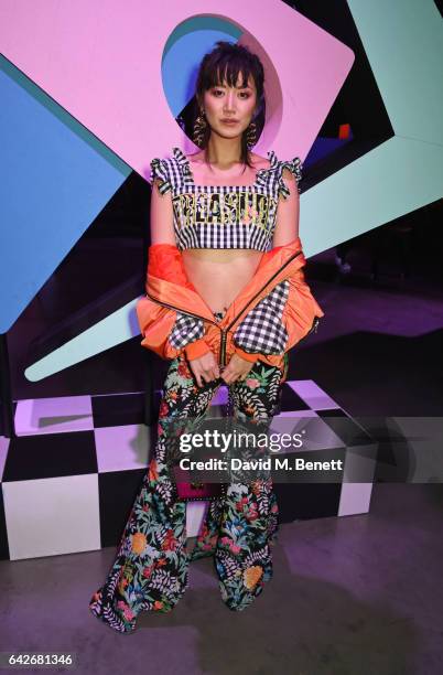 Betty Bachz attends the House of Holland show during the London Fashion Week February 2017 collections on February 18, 2017 in London, England.