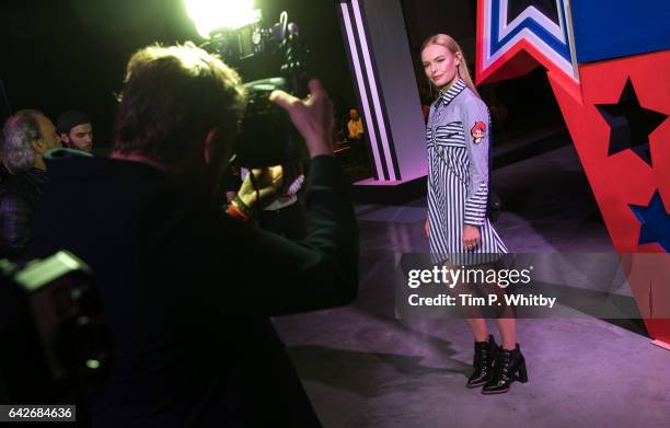 Kate Bosworth attends the Henry Holland Catwalk show during the London Fashion Week collections 2017 at Tate Modern on February 18, 2017 in London,...