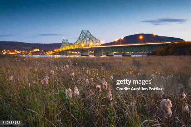 pointe-à-la-croix, van horne bridge - province du québec stock pictures, royalty-free photos & images