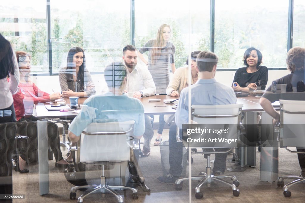 Large Business Meeting in a Conference Room