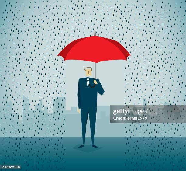 umbrella - insurance agent stock illustrations