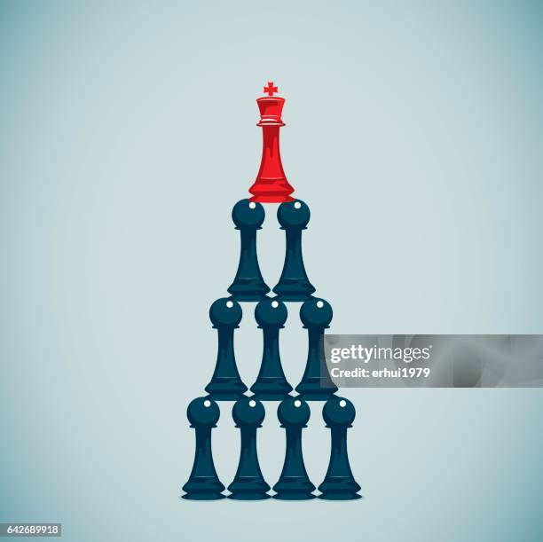 success people - king chess piece stock illustrations