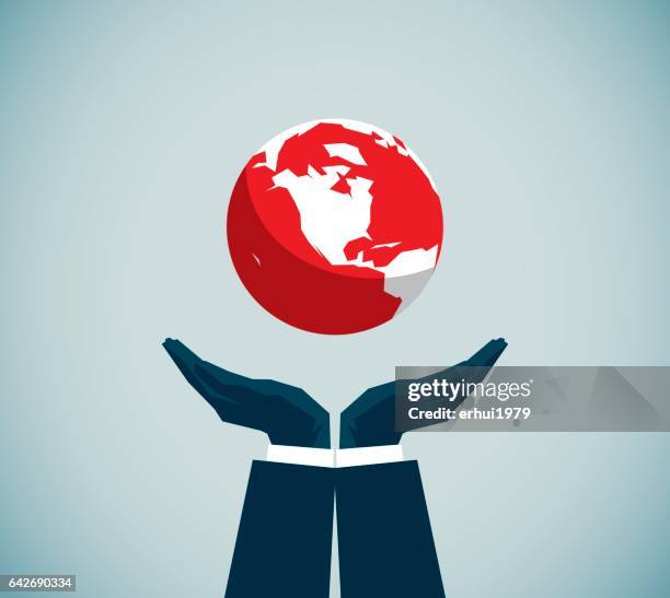 global business - save planet stock illustrations