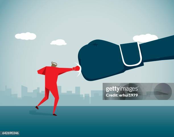 stockillustraties, clipart, cartoons en iconen met bestrijding van - boxing sport