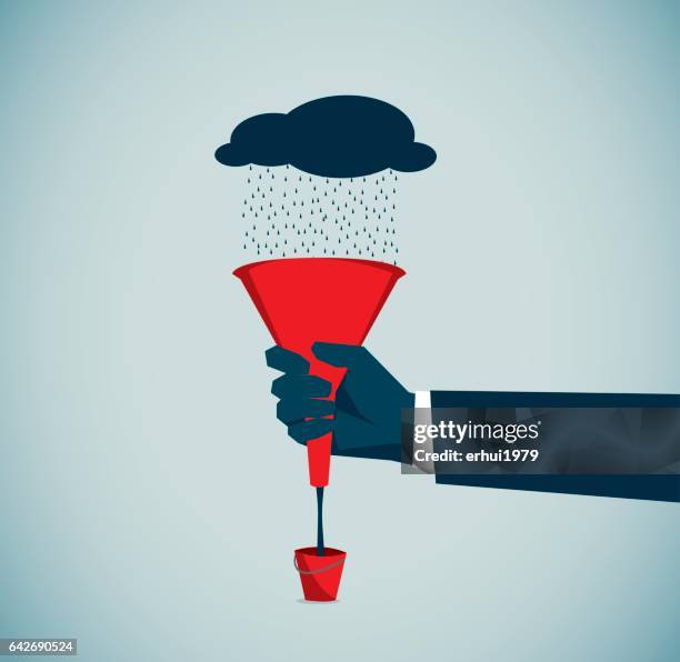 harvesting - rainfalls stock illustrations