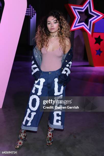 Ella Eyre attends the House Of Holland show during the London Fashion Week February 2017 collections on February 18, 2017 in London, England.