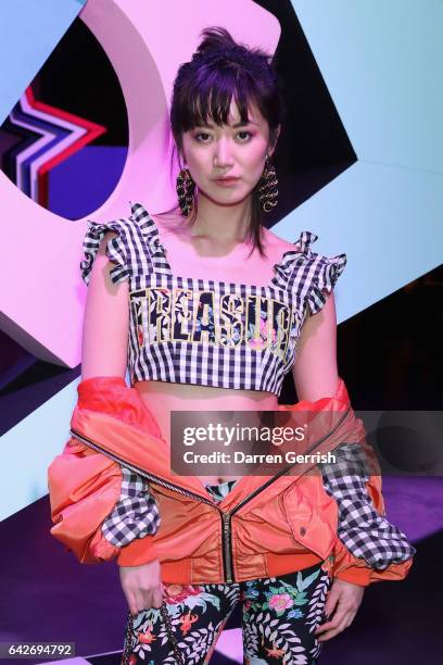 Betty Bachz attends the House Of Holland show during the London Fashion Week February 2017 collections on February 18, 2017 in London, England.