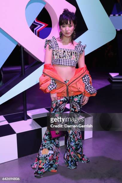 Betty Bachz attends the House Of Holland show during the London Fashion Week February 2017 collections on February 18, 2017 in London, England.