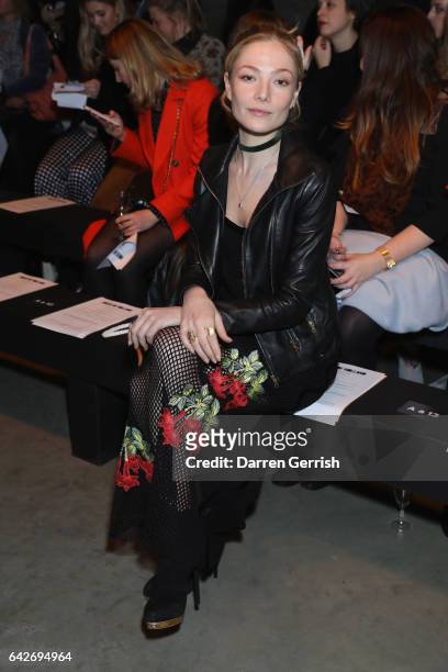 Clara Paget attends the House Of Holland show during the London Fashion Week February 2017 collections on February 18, 2017 in London, England.