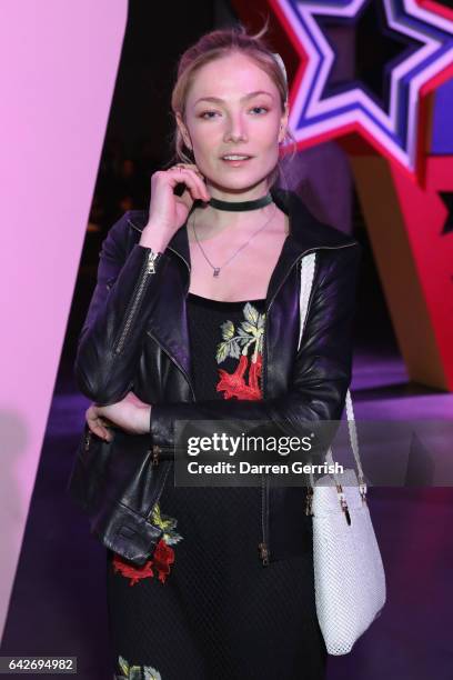 Clara Paget attends the House Of Holland show during the London Fashion Week February 2017 collections on February 18, 2017 in London, England.