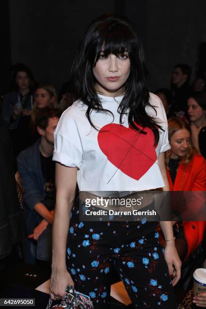 Daisy Lowe attends the House Of Holland show during the London Fashion Week February 2017 collections on February 18, 2017 in London, England.
