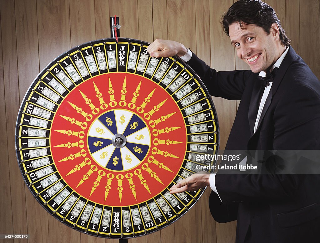 Man with Wheel of Fortune