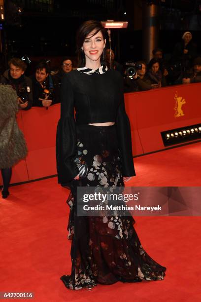 Kim Riedle arrives for the closing ceremony of the 67th Berlinale International Film Festival Berlin at Berlinale Palace on February 18, 2017 in...