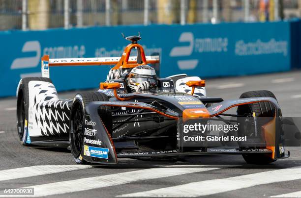 Jerome d'Ambrosio of Belgium and Dragon Racing Formula E Team drives during the 2017 FIA Formula E Buenos ePrix at Puerto Madero Street Race Track on...