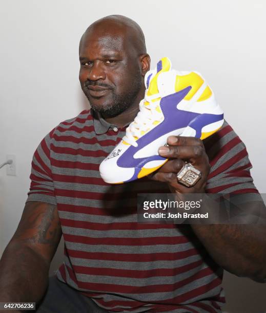 Reebok Classic and Shaquille O'Neal launch the new Shaq Attaq x Sneaker Politics shoe on February 18, 2017 in New Orleans, Louisiana.