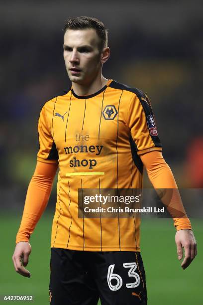 Andreas Weimann of Wolverhampton Wanderers looks on during the Emirates FA Cup Fifth Round match between Wolverhampton Wanderers and Chelsea at...