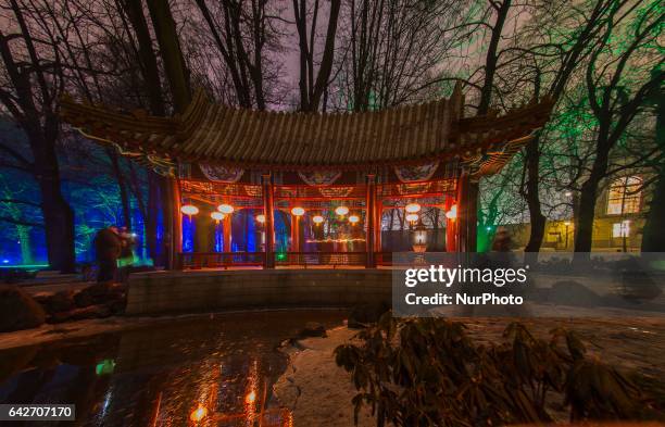 The fifth annual Winter Evening of Light was held at the Royal Lazienki Park on February 18 2017 in Warsaw, Poland. The evening showcased the park...