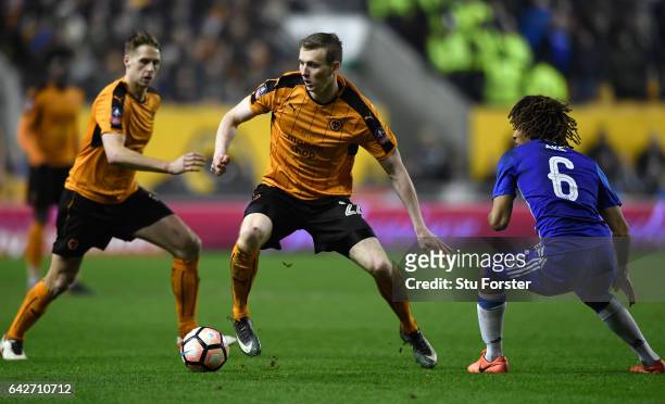 Wolves player Jon Dadi Bodvarsson in action during The Emirates FA Cup Fifth Round match between Wolverhampton Wanderers and Chelsea at Molineux on...