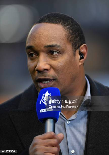 Former Wolves player Paul Ince on media duties before The Emirates FA Cup Fifth Round match between Wolverhampton Wanderers and Chelsea at Molineux...