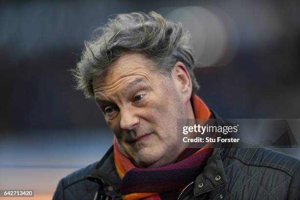 Former Chelsea manager Glenn Hoddle on media duties before The Emirates FA Cup Fifth Round match between Wolverhampton Wanderers and Chelsea at...