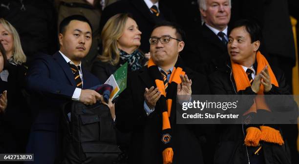 Wolves board member Jeff Shi looks on before The Emirates FA Cup Fifth Round match between Wolverhampton Wanderers and Chelsea at Molineux on...