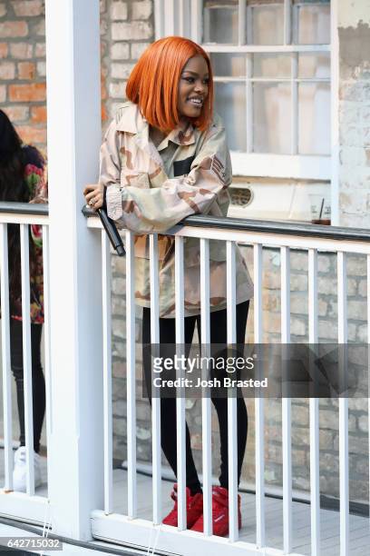Teyana Taylor performs as Reebok Classic and Footaction host a star-studded concert with Cam'ron, Teyana Taylor and Curren$y on February 18, 2017 in...