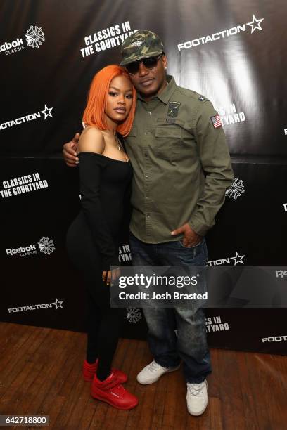 Teyana Taylor and Cam'ron attend as Reebok Classic and Footaction host a star-studded concert with Cam'ron, Teyana Taylor and Curren$y on February...