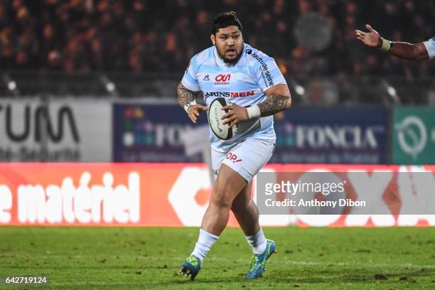 Benjamin Tameifuna of Racing 92 during the French Top 14 match between Racing 92 and Brive on February 18, 2017 in Paris, France.