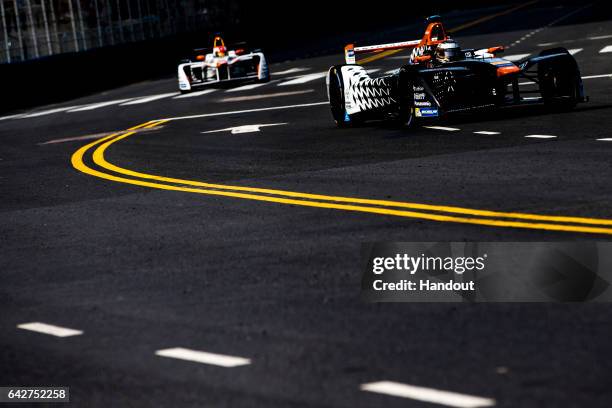 In this handout image provided by Formula E, Jerome D'Ambrosio , Dragon Racing, Spark-Penske, Penske 701-EV during the FIA Formula E Championship...