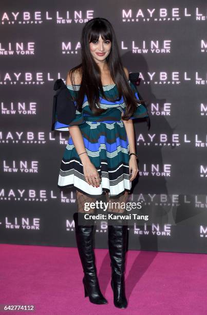 Zara Martin attends the Maybelline Bring on the Night party at The Scotch of St James on February 18, 2017 in London, United Kingdom