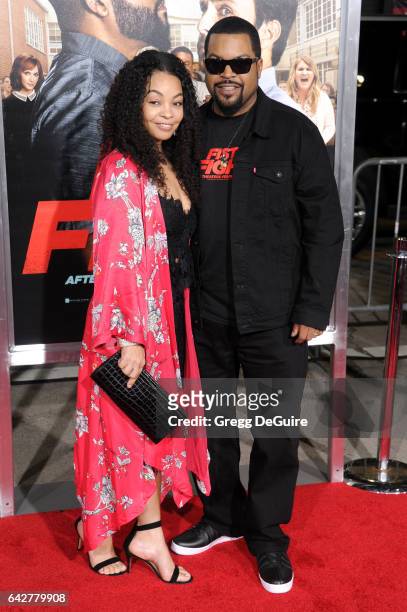 Ice Cube and Kimberly Woodruff arrive at the premiere of Warner Bros. Pictures' "Fist Fight" at Regency Village Theatre on February 13, 2017 in...