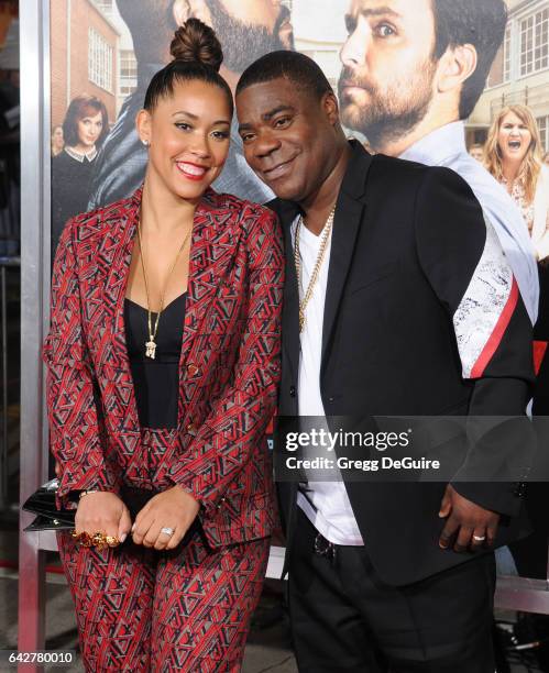 Actor Tracy Morgan and wife Megan Wollover arrive at the premiere of Warner Bros. Pictures' "Fist Fight" at Regency Village Theatre on February 13,...