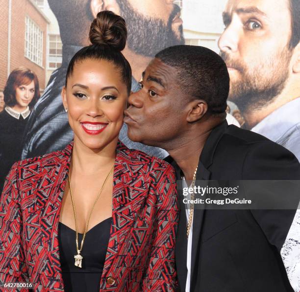 Actor Tracy Morgan and wife Megan Wollover arrive at the premiere of Warner Bros. Pictures' "Fist Fight" at Regency Village Theatre on February 13,...