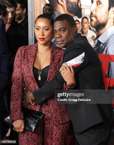 Actor Tracy Morgan and wife Megan Wollover arrive at the premiere of Warner Bros. Pictures' "Fist Fight" at Regency Village Theatre on February 13,...