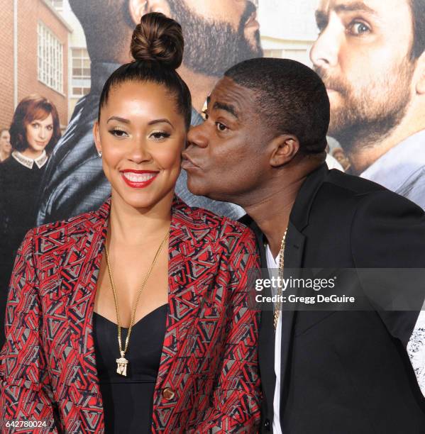 Actor Tracy Morgan and wife Megan Wollover arrive at the premiere of Warner Bros. Pictures' "Fist Fight" at Regency Village Theatre on February 13,...