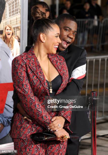 Actor Tracy Morgan and wife Megan Wollover arrive at the premiere of Warner Bros. Pictures' "Fist Fight" at Regency Village Theatre on February 13,...