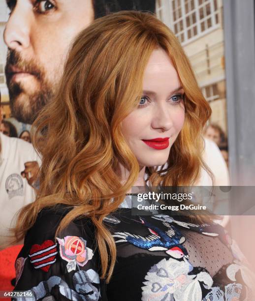 Actress Christina Hendricks arrives at the premiere of Warner Bros. Pictures' "Fist Fight" at Regency Village Theatre on February 13, 2017 in...