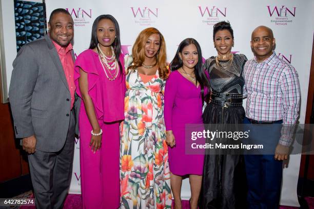 Trevor Otts, Jackie Flemming, Lucinda Cross, TV personality Lisa Nicole Cloud, Dr. Sonja Stribling, and Che Brown attend the 2017 WEN VIP Day And...