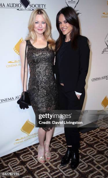 Actresses Jessica Morris and Sarah Butler attend the 53rd Annual Cinema Audio Society Awards at Omni Los Angeles Hotel at California Plaza on...