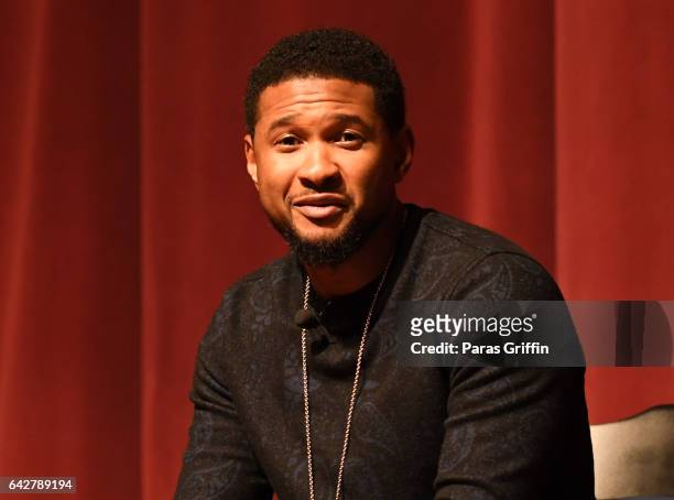 Singer Usher Raymond onstage at Morehouse College 150th Anniversary: "Reflections of Excellence" at Ray Charles Performing Arts Center at Morehouse...
