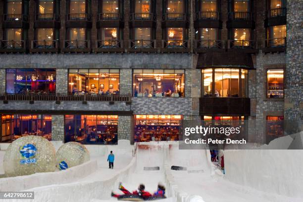 The indoor ski slope at the Mall of the Emirates, a premier shopping mall in the Al Barsha district of Dubai, UAE.